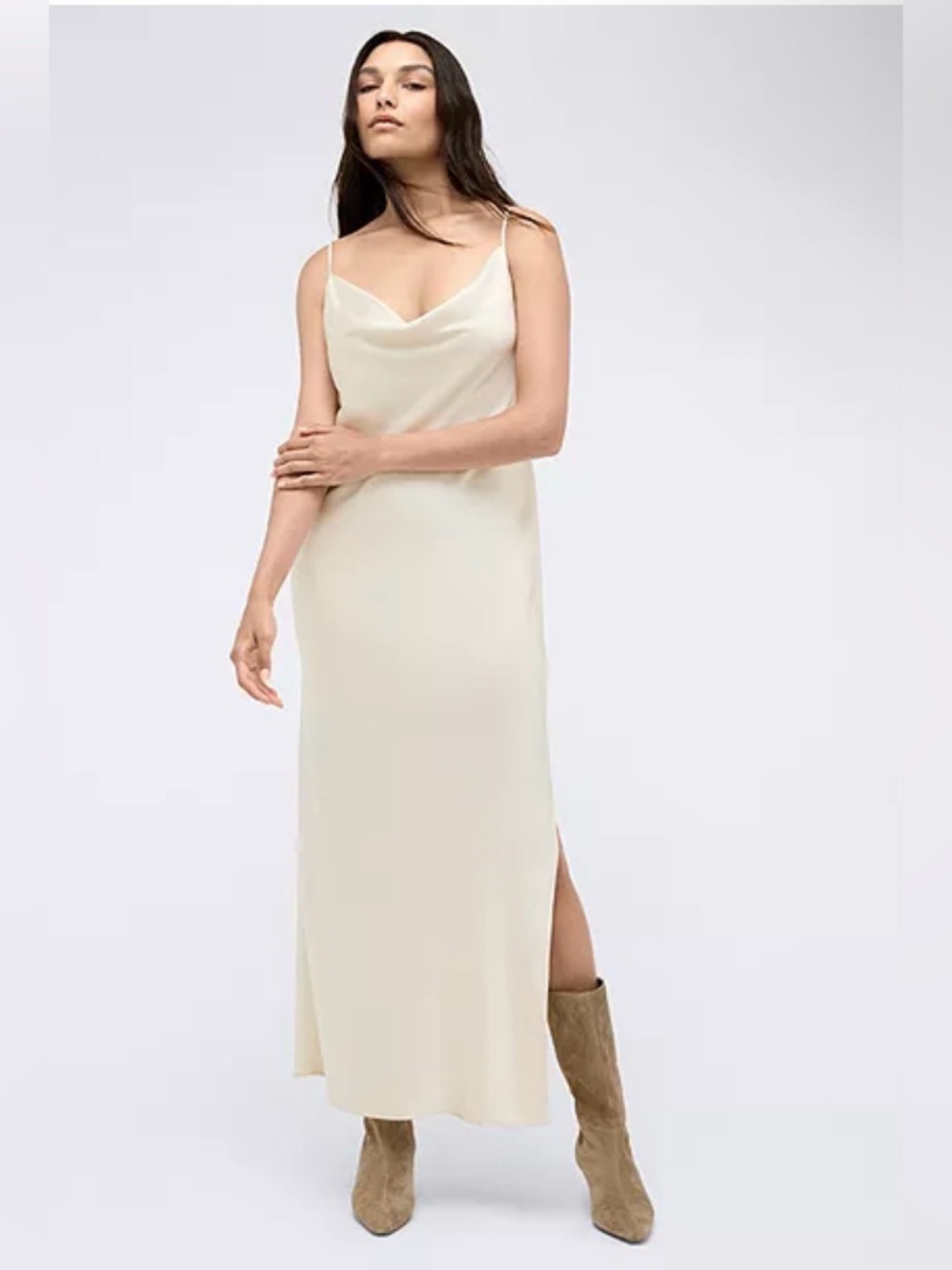 Kenneth Cole
Women's Satin Cowl-Neck Maxi Slip Dress